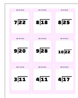 Division Worksheet Remainder Flashcards /worksheets/printable-flash-cards.html