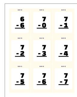 Subtraction Worksheet Flashcards 1 /worksheets/printable-flash-cards.html