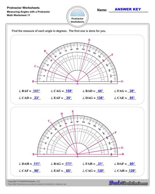 Measuring angles with a protractor worksheets, including blank printable protractor PDFs and detailed instructions on how to use a protractor to measure different types of angles. Measuring Angles With A Protractor V3