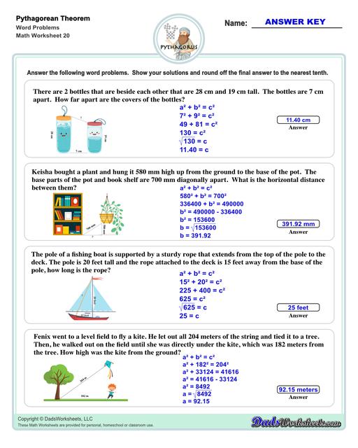 Pythagorean Theorem Word Problems