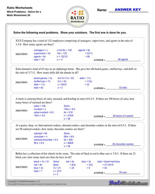 Value of a Ratio (solutions, examples, worksheets, videos, lesson plans)