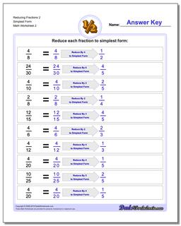 Reducing Fraction Worksheets 2 Simplest Form Worksheet /worksheets/reducing-fractions.html