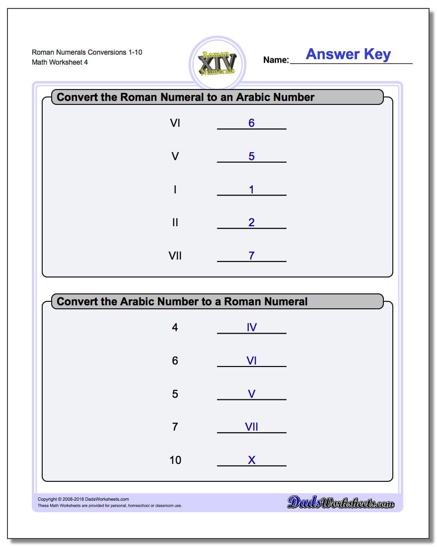 roman-numeral-worksheets