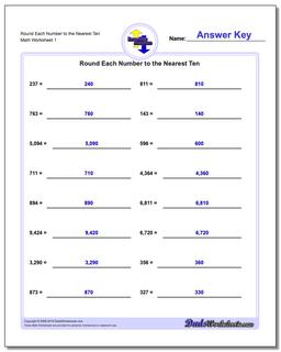 Rounding Numbers More Complex Worksheet