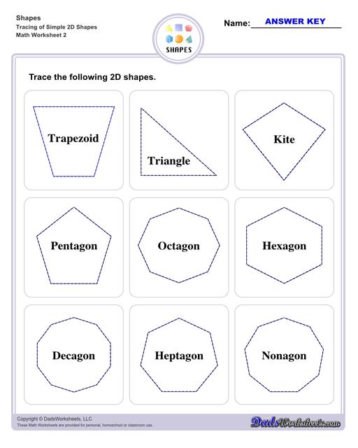 Shapes Worksheets