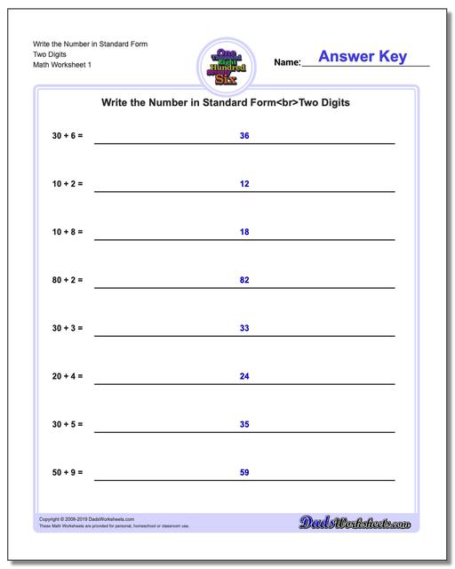 Standard, Expanded and Word Form Standard, Expanded and Word Form