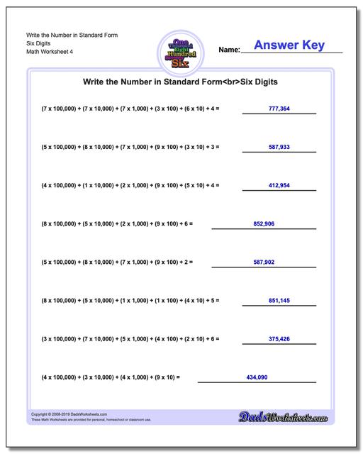 Standard Expanded And Word Form Write Expanded Place Value Form In 