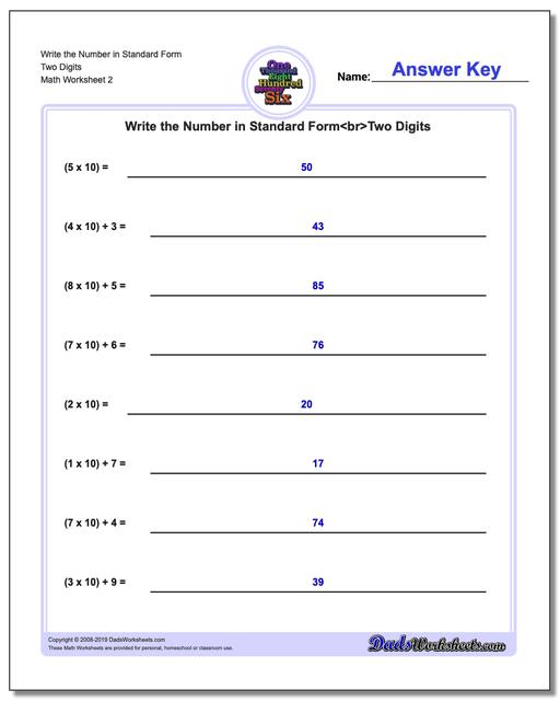 Standard Expanded And Word Form Write Expanded Place Value Form In 