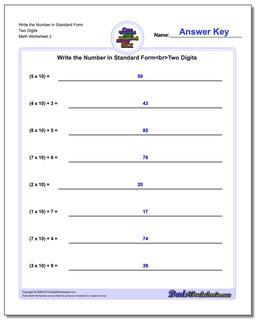 Write the Number in Standard Form Worksheet Two Digits /worksheets/standard-expanded-and-word-form.html