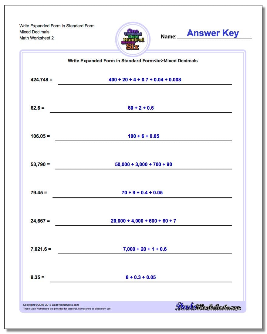 expanded form of numbers for grade 2
 Write Numbers in Expanded Form