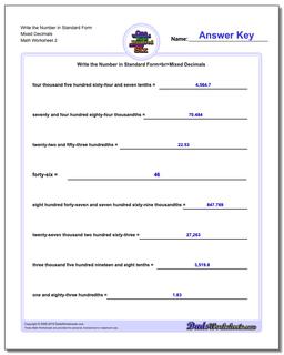 Write the Number in Standard Form Worksheet Mixed Decimals /worksheets/standard-expanded-and-word-form.html