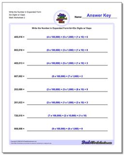 Write the Number in Expanded Form Worksheet Six Digits w/ Gaps /worksheets/standard-expanded-and-word-form.html