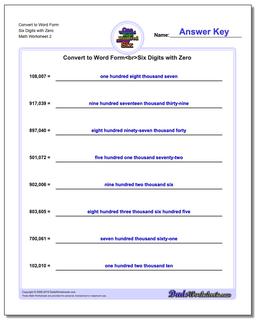 Convert to Word Form Worksheet Six Digits with Zero /worksheets/standard-expanded-and-word-form.html