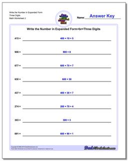 Write the Number in Expanded Form Worksheet Three Digits /worksheets/standard-expanded-and-word-form.html
