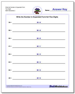 Write the Number in Expanded Form Worksheet Two Digits /worksheets/standard-expanded-and-word-form.html