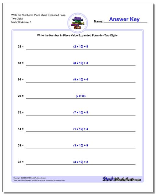 expanded form practice worksheets
 Standard, Expanded and Word Form