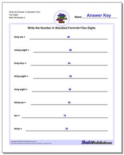 Write the Number in Standard Form Worksheet Two Digits /worksheets/standard-expanded-and-word-form.html