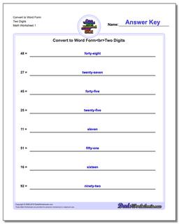 Standard, Expanded and Word Form: Write Numbers in Word Form
