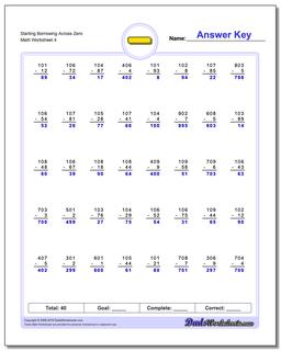 Subtraction Worksheets