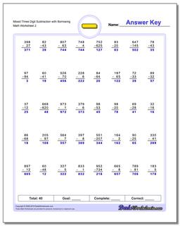 Subtraction Worksheets