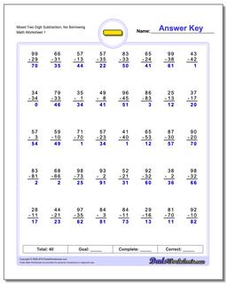 Subtraction Worksheets