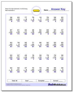 Subtraction Worksheets