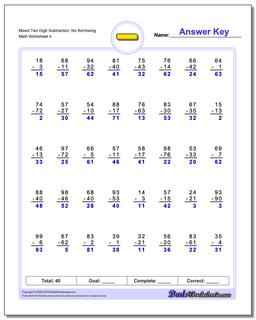 Subtraction Worksheets