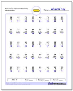 Subtraction Worksheets