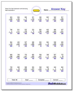 Subtraction Worksheets