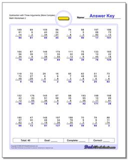 Subtraction Worksheets