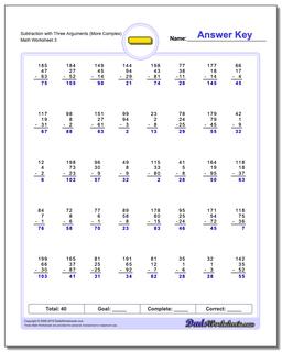 Subtraction Worksheets