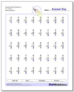 Subtraction Worksheets