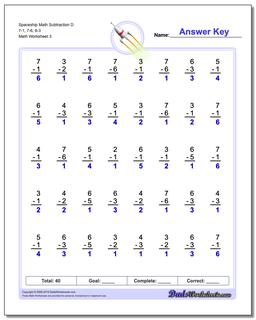 Subtraction Worksheets