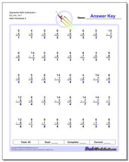 Subtraction Worksheets