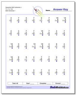 Subtraction Worksheets