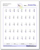 Subtraction Math Facts Worksheets