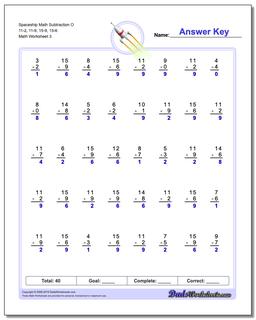 Subtraction Worksheets