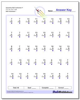 Subtraction Worksheets