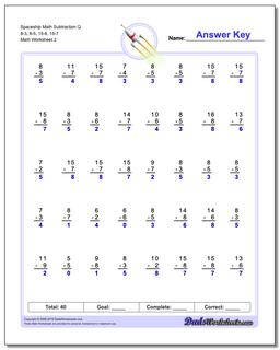 Subtraction Worksheets