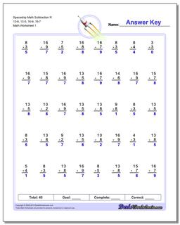 Subtraction Worksheets