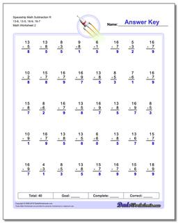 Subtraction Worksheets