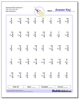 Subtraction Worksheets