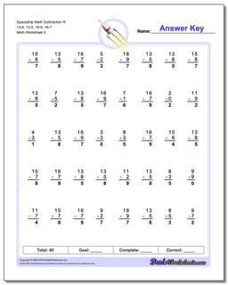 Subtraction Worksheets