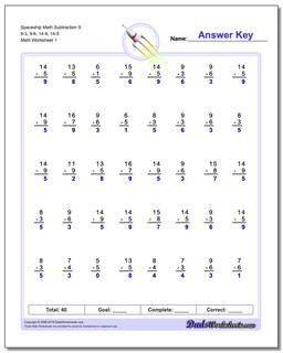 Subtraction Worksheets