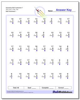 Subtraction Worksheets