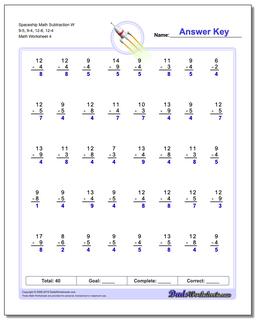 Subtraction Worksheets