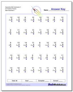 Subtraction Worksheets