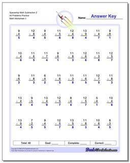 Subtraction Worksheets