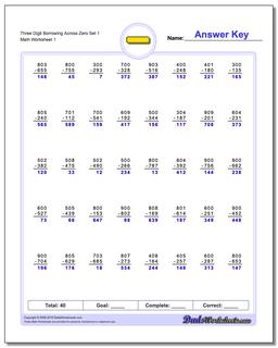 Subtraction Worksheets