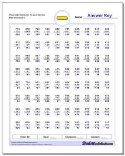 Subtraction Worksheets